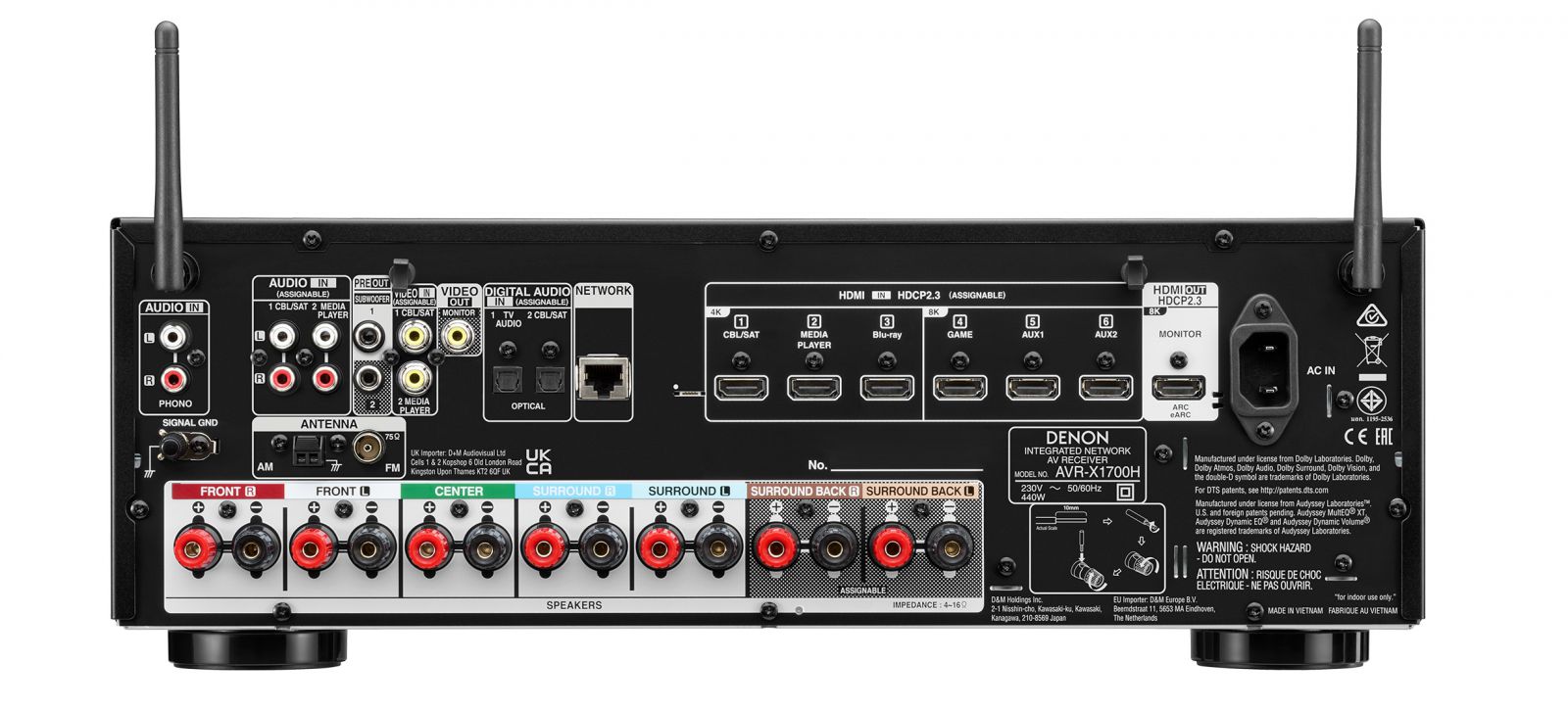 Ampli Receiver Denon AVR-X1700H | Anh Duy Audio