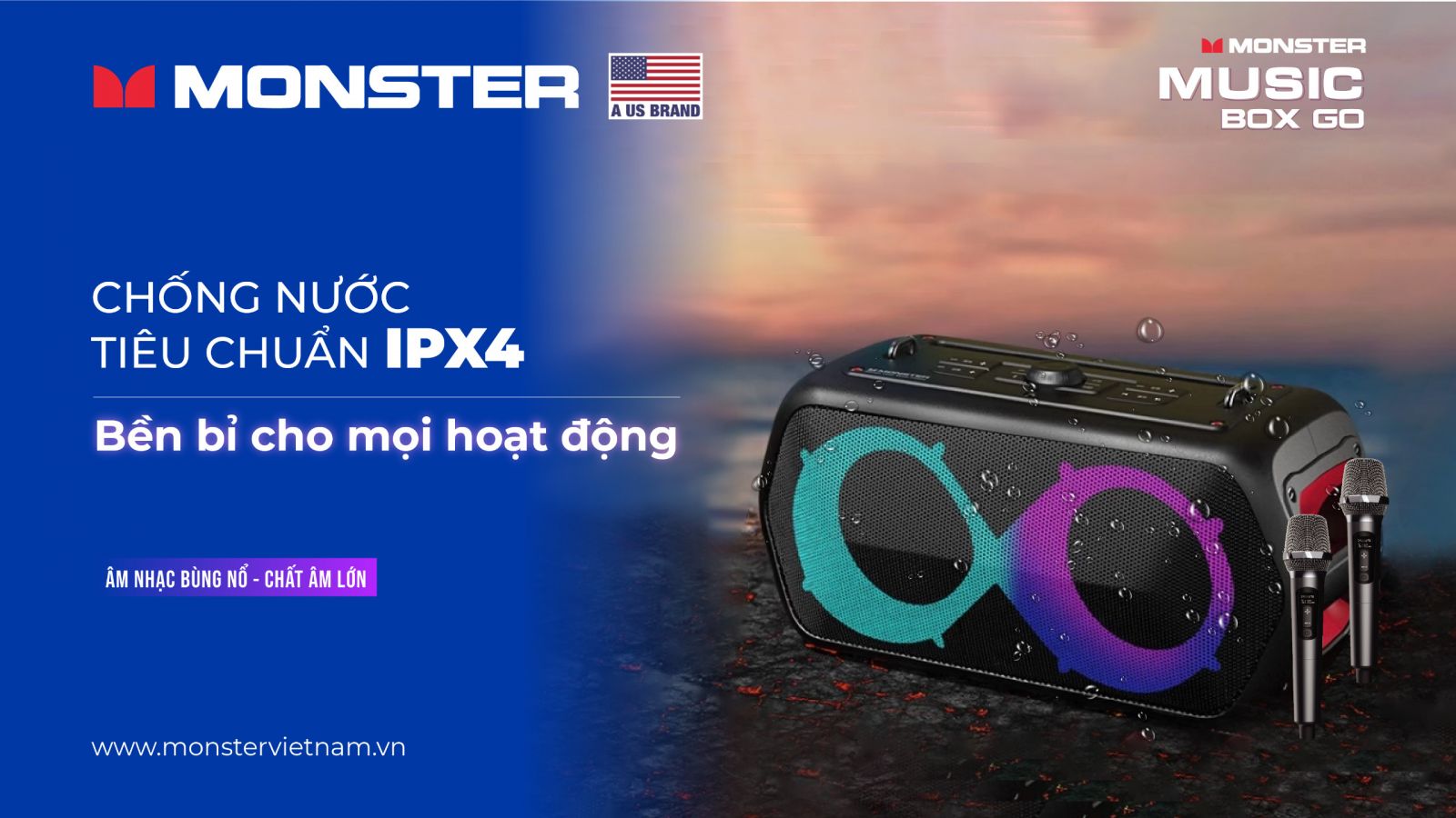  Loa karaoke di động chống nước Monster Musicbox Go | Anh Duy Audio